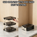 idrop 1 PCS – 25CM Foldable Kitchen Prep Storage Rack Multi Layer Ingredient Tray Organizer Hotpot Food Holder Countertop Rak Penyimpanan Penyediaan Dapur 25CM Boleh Lipat Rak Berlapis Pelbagai Fungsi Untuk Susun Bahan Masakan Dulang Hotpot dan Meja Dapur