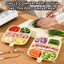 idrop 2 PCS – Divided Serving Plate Ginger Garlic Storage Tray Kitchen Seasoning Plate Multipurpose Food Preparation Tray Set Set Pinggan Makanan Berpetak 2PCS Dulang Simpan Halia Bawang Putih Pinggan Perasa Dapur Bekas Penyediaan Makanan Serbaguna