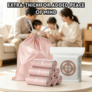 idrop 8 ROLL 160 PCS Drawstring Garbage Bags Reinforced Thickened Trash Bags Handheld Waste Bags Kitchen Office Household Use Beg Sampah Bertali 8 Gulung 160PCS Beg Sampah Tebal Diperkukuh Dengan Pemegang Mudah Alih Untuk Dapur Pejabat dan Kegunaan Rumah