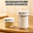 idrop 4 PCS – Seasoning Jar Set Airtight Moisture Proof Kitchen Spice Container Salt Pepper MSG Storage Glass Bottle with Measuring Lid Balang Perasa 4PCS Kedap Udara Anti Lembapan Bekas Garam Rempah MSG Botol Kaca Dengan Penutup Sukatan Untuk Dapur Rumah