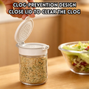 idrop 4 PCS – Seasoning Jar Set Airtight Moisture Proof Kitchen Spice Container Salt Pepper MSG Storage Glass Bottle with Measuring Lid Balang Perasa 4PCS Kedap Udara Anti Lembapan Bekas Garam Rempah MSG Botol Kaca Dengan Penutup Sukatan Untuk Dapur Rumah