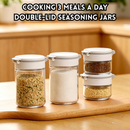 idrop 4 PCS – Seasoning Jar Set Airtight Moisture Proof Kitchen Spice Container Salt Pepper MSG Storage Glass Bottle with Measuring Lid Balang Perasa 4PCS Kedap Udara Anti Lembapan Bekas Garam Rempah MSG Botol Kaca Dengan Penutup Sukatan Untuk Dapur Rumah