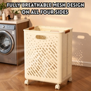idrop 1 PCS – Large Foldable Laundry Basket Big Capacity Home Laundry Storage Basket Toy Storage Box Bathroom Organizer Storage Solution Bakul Dobi Lipat Besar 1PCS Kapasiti Besar Untuk Simpan Pakaian, Mainan & Keperluan Bilik Mandi