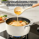 idrop 1 PCS 24CM Enamel Coated Cast Iron Pot Deep Casserole Cookware Double Handle Dutch Oven Household Use Gas Stove & Induction Cooker Periuk Besi Tuang Bersalut Enamel 24CM 1PCS Dalam Dengan Dua Pemegang Sesuai Untuk Dapur Gas & Induksi Kegunaan Rumah