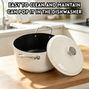 idrop 1 PCS 24CM Enamel Coated Cast Iron Pot Deep Casserole Cookware Double Handle Dutch Oven Household Use Gas Stove & Induction Cooker Periuk Besi Tuang Bersalut Enamel 24CM 1PCS Dalam Dengan Dua Pemegang Sesuai Untuk Dapur Gas & Induksi Kegunaan Rumah