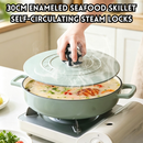 idrop 1 PCS 30CM Enamel Soup Pot Cast Iron Casserole Slow Cooking Seafood Induction Cooker Compatible Household Stew Pot Kitchen Cookware Periuk Sup Enamel 30CM 1PCS Besi Tuang Untuk Masakan Perlahan Rebus Sesuai Untuk Dapur Induksi & Masakan Makanan Laut