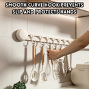idrop 1 PCS 8 Hooks Suction Hanging Rack No Drill Wall Mounted Organizer Rail Multi Purpose Storage Rack for Towels Spatulas and Spoons Rak Gantung 8 Cangkuk 1PCS Dengan Penyedut Tanpa Tebuk Penyimpanan Dinding Pelbagai Fungsi Untuk Tuala Senduk dan Sudu
