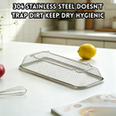 idrop 1 PCS 304 Stainless Steel Chopsticks & Spoon Storage Box Drain Rack Kitchen Countertop Cutlery Organizer Tableware Holder Bekas Simpan Penyepit & Sudu Keluli Tahan Karat 304 1PCS Dengan Rak Saliran Pinggan Mangkuk Dapur Bentuk Untuk Meja Rumah