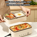 idrop 1 PCS – Electric Heated Lunch Box Portable Self Heating Bento Box Plug In Food Warmer Double Layer Steaming Lunch Container Bekas Makan Elektrik Dengan Pemanas Sendiri 1PCS Kotak Bento Mudah Alih Boleh Cucuk Elektrik Bekas Makanan Dua Tingkat