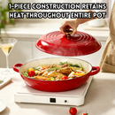 idrop 1 PCS 30CM Enamel Cast Iron Pot Seafood Pot Casserole Stew Soup Non Stick Dutch Oven Household Cookware Set Periuk Besi Tuang Enamel 30CM 1PCS Periuk Makanan Laut Kegunaan Rumah Gaya Premium Periuk Rebus Sup & Masakan Tidak Melekat