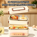 idrop 1 PCS – Electric Heated Lunch Box Portable Self Heating Bento Box Plug In Food Warmer Double Layer Steaming Lunch Container Bekas Makan Elektrik Dengan Pemanas Sendiri 1PCS Kotak Bento Mudah Alih Boleh Cucuk Elektrik Bekas Makanan Dua Tingkat