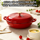 idrop 1 PCS 30CM Enamel Cast Iron Pot Seafood Pot Casserole Stew Soup Non Stick Dutch Oven Household Cookware Set Periuk Besi Tuang Enamel 30CM 1PCS Periuk Makanan Laut Kegunaan Rumah Gaya Premium Periuk Rebus Sup & Masakan Tidak Melekat