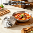 idrop 1 PCS 22CM Stainless Steel Conical Bowl Double Layer Noodle Soup Bowl Large Ramen Bowl Instant Noodle Bowl Household Food Bowl Set Mangkuk Kon Keluli Tahan Karat Mangkuk Mi & Sup Dwi Lapis Mangkuk Ramen Besar Sesuai Untuk Mi Segera & Kegunaan Rumah