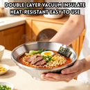 idrop 1 PCS 22CM Stainless Steel Conical Bowl Double Layer Noodle Soup Bowl Large Ramen Bowl Instant Noodle Bowl Household Food Bowl Set Mangkuk Kon Keluli Tahan Karat Mangkuk Mi & Sup Dwi Lapis Mangkuk Ramen Besar Sesuai Untuk Mi Segera & Kegunaan Rumah