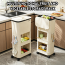 idrop 1 PCS – Large Capacity Kitchen Trash Bin with Sliding Lid 3 Layer Expandable Garbage Bin with Storage Rack Household Waste Container Tong Sampah Dapur Kapasiti Besar Dengan Penutup Gelongsor 3 Tingkat Gaya Bersama Rak Penyimpanan Kegunaan Rumah