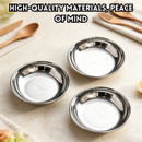 idrop 4 PCS – 316L Stainless Steel Sauce Dish Seasoning Plate BBQ Dipping Bowl Side Dish Plate Small Serving Dish Household Tableware Set Pinggan Sos Keluli Tahan Karat 316L 4PCS Pinggan Perasa Pinggan Pencicah BBQ Pinggan Lauk Kecil Untuk Kegunaan Rumah