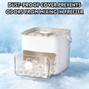 idrop 1 SET – Press Ice Cube Tray Ice Ball Maker Mold Large Capacity Ice Storage Box Food Grade Freezer Ice Cube Mold with Insulated Bag Acuan Ais Tekan 1 Set Pembuat Kiub Ais Kapasiti Besar Simpan Ais Gred Makanan Untuk Peti Sejuk Dengan Beg Penebat