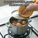 idrop 1 PCS 13CM Stainless Steel Mini Milk Pot Small Soup Pot with Lid & Double Handles Mini Cooking Storage Pot Household Periuk Susu Mini Keluli Tahan Karat 13CM 1PCS Kecil Dengan Penutup & Dua Pemegang Sesuai Untuk Seorang