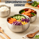 idrop 2 PCS – 13CM Korean Style 316L Stainless Steel Double Layer Rice Bowl Food Grade Soup Kids Household Tableware Set Mangkuk Keluli Tahan Karat 316L Gaya Korea Mangkuk Nasi Dwi Lapis Gred Makanan Sup Kecil Mangkuk Kanak-Kanak Untuk Kegunaan Rumah