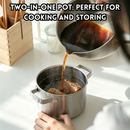 idrop 1 PCS 13CM Stainless Steel Mini Milk Pot Small Soup Pot with Lid & Double Handles Mini Cooking Storage Pot Household Periuk Susu Mini Keluli Tahan Karat 13CM 1PCS Kecil Dengan Penutup & Dua Pemegang Sesuai Untuk Seorang