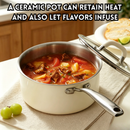 idrop 1 SET 18CM Non Coated Stainless Steel Milk Pot Ceramic Cooking Pot Multipurpose Steaming Pot Instant Noodle Pot Yukihira Saucepan Periuk Susu Keluli Tahan Karat 18CM Tanpa Salutan Periuk Seramik Periuk Kukus Pelbagai Guna Mi Segera Periuk Yukihira