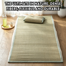 idrop 1 SET Foldable Rush Grass Sleeping Mat Traditional Summer Cooling Mat with Pillow Breathable Floor Mat for Home & Dormitory Tikar Mengkuang Lipat 1SET Tikar Penyejuk Musim Panas Tradisional Dengan Bantal Mengkuang Bujang Ringan Bernafas Sesuai