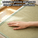 idrop 1 SET Foldable Rush Grass Sleeping Mat Traditional Summer Cooling Mat with Pillow Breathable Floor Mat for Home & Dormitory Tikar Mengkuang Lipat 1SET Tikar Penyejuk Musim Panas Tradisional Dengan Bantal Mengkuang Bujang Ringan Bernafas Sesuai