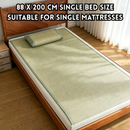 idrop 1 SET Foldable Rush Grass Sleeping Mat Traditional Summer Cooling Mat with Pillow Breathable Floor Mat for Home & Dormitory Tikar Mengkuang Lipat 1SET Tikar Penyejuk Musim Panas Tradisional Dengan Bantal Mengkuang Bujang Ringan Bernafas Sesuai