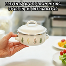 idrop 1 PCS 14CM 450ML Mini Enamel Storage Pot with Lid Nordic Style Enamel Jar Container Seasoning Sugar Storage Container Kitchen Organizer Set Bekas Enamel Mini 14CM 450ML 1PCS Dengan Penutup Gaya Nordic, Perasa dan Gula Kiub Penyimpanan Dapur