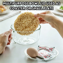 idrop 1 PCS 15CM 970ML Borosilicate Glass Instant Noodle Bowl with Lid Heat Resistant Microwave Safe Food Container Household Ramen Bowl Set Mangkuk Mi Segera Kaca Borosilikat 15CM 1PCS 970ML Dengan Penutup Tahan Haba Sesuai Untuk Mikro & Kegunaan Rumah