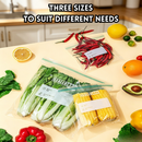 idrop 6 PCS – Food Grade Reusable Storage Bags Airtight Zip Lock Freezer Bags Kitchen Food Storage Organizer Leakproof Resealable Bags Penyimpanan Gred Makanan 6PCS Beg Kedap Udara Zip Lock Boleh Diguna Semula Beg Simpan Makanan Untuk Dapur dan Peti Sejuk
