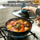 idrop 1 PCS 26CM Enamel Cast Iron Pot Seafood Crab Stew Pot Casserole Dish Soup Ceramic Coated Cookware Induction & Gas Stove Compatible Kitchen Cookware Periuk Besi Tuang Enamel 26CM 1PCS Makanan Laut Ketam Rebus & Sup Sesuai Untuk Dapur Induksi dan Gas