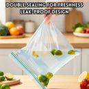 idrop 6 PCS – Food Grade Reusable Storage Bags Airtight Zip Lock Freezer Bags Kitchen Food Storage Organizer Leakproof Resealable Bags Penyimpanan Gred Makanan 6PCS Beg Kedap Udara Zip Lock Boleh Diguna Semula Beg Simpan Makanan Untuk Dapur dan Peti Sejuk
