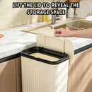 idrop 1 PCS – Large Capacity Kitchen Trash Bin with Sliding Lid 3 Layer Expandable Garbage Bin with Storage Rack Household Waste Container Tong Sampah Dapur Kapasiti Besar Dengan Penutup Gelongsor 3 Tingkat Gaya Bersama Rak Penyimpanan Kegunaan Rumah