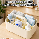 idrop 1 PCS – Baby Care Storage Box Portable Bath Basket Bedside Diaper Organizer Multi Compartment Baby Essentials Container Set Set Kotak Penyimpanan Penjagaan Bayi Bakul Mandian Mudah Alih Bekas Lampin Tepi Katil Bekas Bayi Berpetak Serbaguna