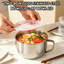 idrop 1 SET – 316L Stainless Steel Lunch Box & Takeaway Cup Office Meal Container Instant Noodle Bowl with PP Lid & Stainless Steel Lid Set Bekas Makan Tengah Hari 316L Dengan Cawan, Untuk Pejabat, Mangkuk Mi Segera Dengan Penutup PP & Penutup Keluli