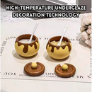 idrop 6 PCS Ceramic Seasoning Jar Set Honey Spice Container with Spoon Multi Compartment Condiment Storage Kitchen Accessories Set Set Bekas Perasa Seramik Bekas Madu Rempah dengan Sudu Bekas Pelbagai Ruang Simpanan Dapur Rumah