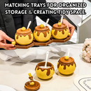 idrop 6 PCS Ceramic Seasoning Jar Set Honey Spice Container with Spoon Multi Compartment Condiment Storage Kitchen Accessories Set Set Bekas Perasa Seramik Bekas Madu Rempah dengan Sudu Bekas Pelbagai Ruang Simpanan Dapur Rumah