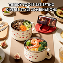 idrop Instant Noodle Bowl with Lid Large Capacity 304 Stainless Steel Food Grade Bowl with Handle Drain Design Portable Student Meal Bowl Mangkuk Mi Segera dengan Penutup Kapasiti Besar Keluli Tahan dengan Pemegang Reka Bentuk Tapis Mudah Alih