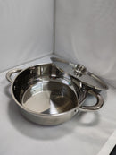 idrop 24CM Stainless Steel Hot Pot Frying Pan / Kuali Goreng Keluli Tahan Karat 24CM  / 24CM 不锈钢煎锅