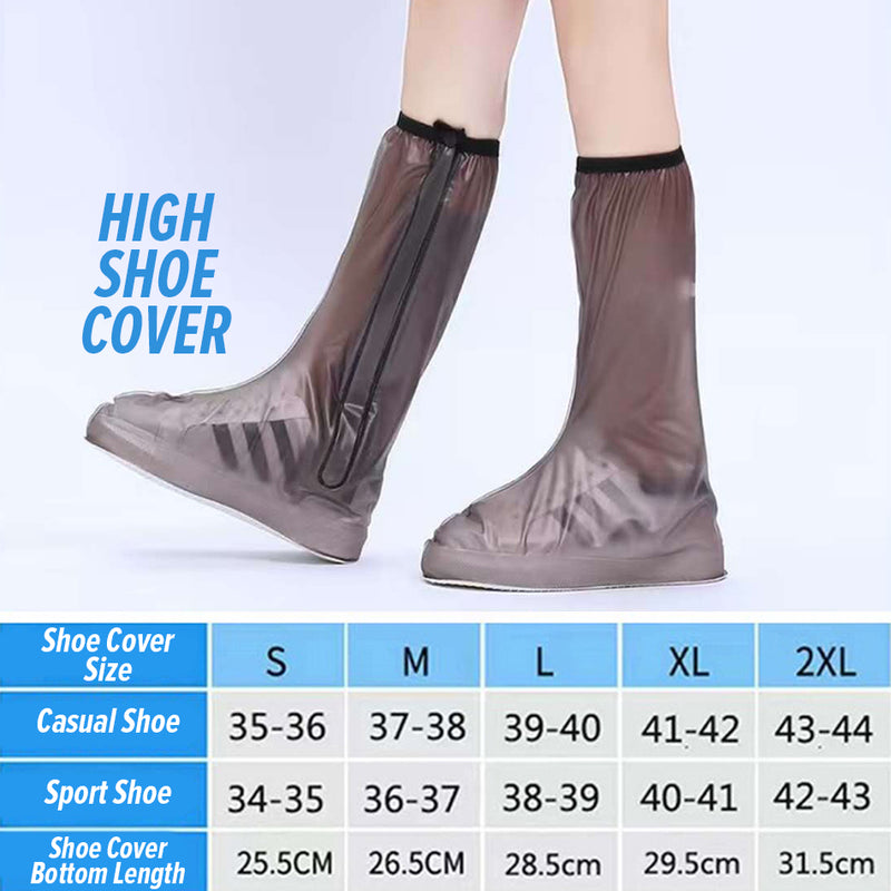 idrop [ Short / High ] Thick Wear Resistant PVC Waterproof Shoe Cover / Sarung Kasut Hujan Kalis Air Tinggi Rendah / 中高筒加厚耐磨PVC防水鞋套 雨天骑行户外成人通用款便携式雨鞋套