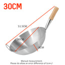 idrop [ 28-36CM ] Round Bottom Uncoated Stainless Steel Cooking Frying Pan / Periuk Memasak Bentuk Kawah Bulat 30CM 32CM 34CM / 30CM 32CM 34CM圆底无涂层不锈钢烹饪煎锅