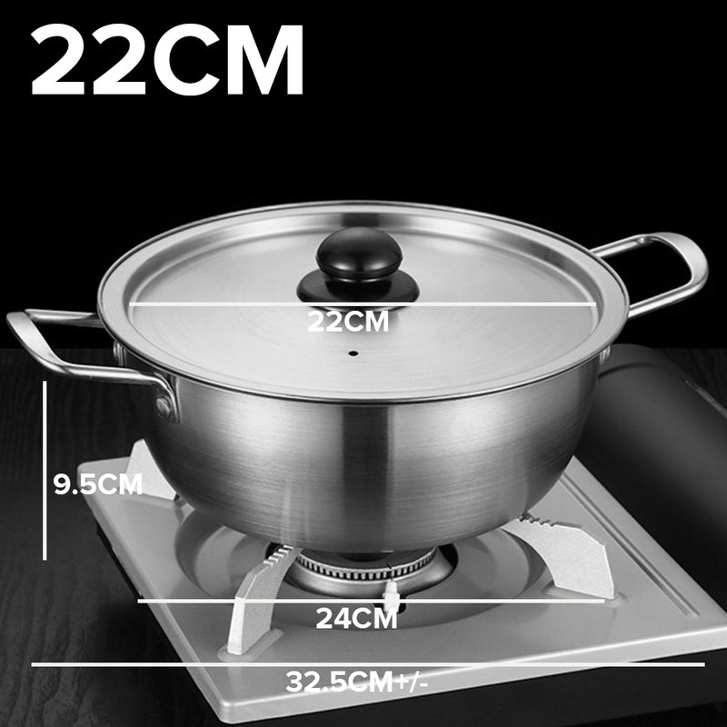 idrop [ 20CM / 22CM / 24CM ] Gold Silver Korean Style Instant Noodle Cooking Pot / Periuk Masak Mi Segera Rekaan Ala-ala Korea Warna Emas Perak / 韩式泡面锅