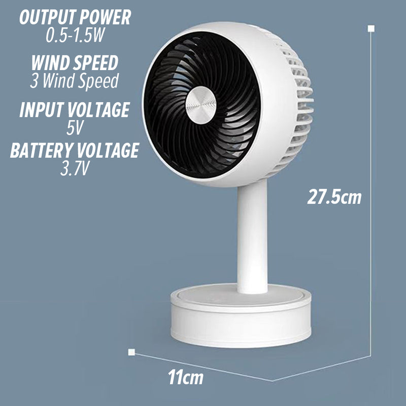 idrop Desktop Rechargeable USB Cooling Fan / Kipas USB Meja / 简约台式氛围灯充电风扇(USB)