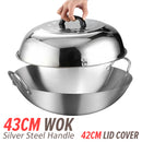 idrop Cooking Wok Double Ear Stainless Steel 304 40CM~60CM / Periuk Masak Keluli Tahan Karat 304 / 40CM-60CM不锈钢双耳砂光炒锅