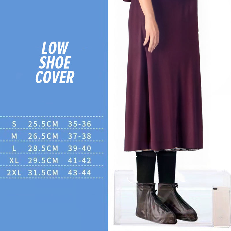 idrop [ Short / High ] Thick Wear Resistant PVC Waterproof Shoe Cover / Sarung Kasut Hujan Kalis Air Tinggi Rendah / 中高筒加厚耐磨PVC防水鞋套 雨天骑行户外成人通用款便携式雨鞋套