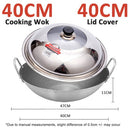 idrop [ RM99 COMBO ] 40CM Honeycomb Cooking Wok + Lid Cover + 30CM Frying Pan + Garlic Cutter / Set Combo Periuk Wok + Penutup + Periuk Rata + Pengisar Bawang