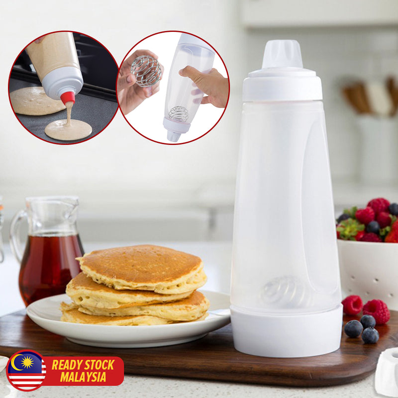 idrop All In One Hand Batter Mixer Dispenser Bottle / Botol Adunan Kek / 手摇搅拌瓶