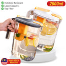 idrop 2600ml Drinking Water Jug Large Capacity Container / Jag Bekas Air Kapasiti Besar / 2600ml 饮用水壶 大容量容器