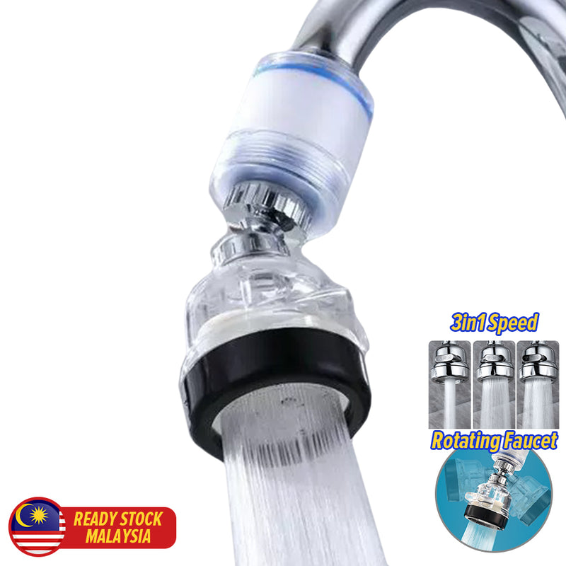 idrop [ 3 IN 1 ] Three Speed Booster Faucet Splash Proof Water Purifier Transparent / Kepala Paip Air 3 IN 1 dan Penapis / 三挡增压水龙头防溅净水器